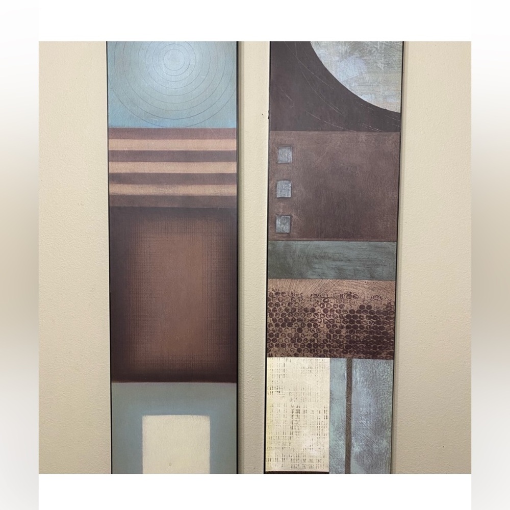 Abstract Wall Art Panels, Modern Geometric Design, Set of 2‎ JCPenney **DEFECT**